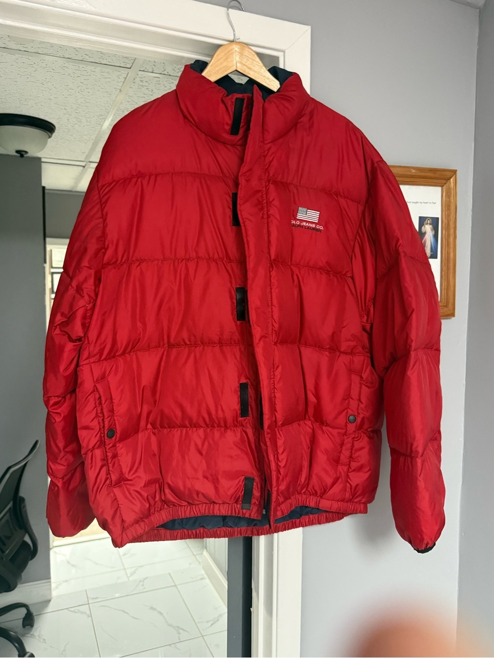 Ralph Lauren Red Polo Jeans Co. Puffer